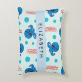 海賊タコ、海賊クラゲ、海、お名前 アクセントクッション (正面(垂直))