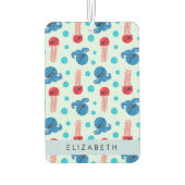 海賊タコ、海賊クラゲ、海、お名前 カーエアーフレッシュナー (裏面)