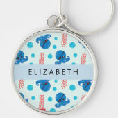海賊タコ、海賊クラゲ、海、お名前 キーホルダー (正面)