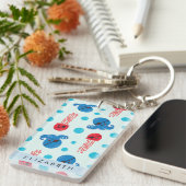 海賊タコ、海賊クラゲ、海、お名前 キーホルダー (正面右)