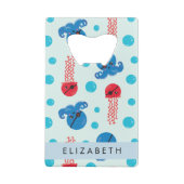 海賊タコ、海賊クラゲ、海、お名前 クレジットカード栓抜き (裏面)