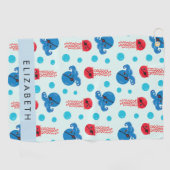 海賊タコ、海賊クラゲ、海、お名前 ゴルフタオル (横)