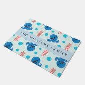 海賊タコ、海賊クラゲ、海、お名前 ドアマット (アングル)