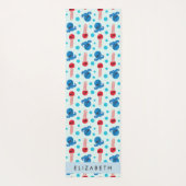 海賊タコ、海賊クラゲ、海、お名前 ヨガマット (裏面)