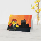 海賊ダニー・ダックの誕生日カード カード (黄色い花)