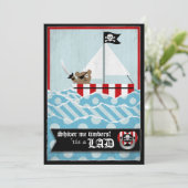 『海賊テディベア·ベイビー·シャワー』 招待状 (スタンド正面)