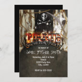 海賊テーマのバチェラーパーティー招待状 招待状 (正面/裏面)