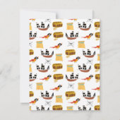 海賊テーマの子供用ステーショナリー ノートカード (裏面)