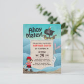 海賊テーマキャプテンボーイバースデーパーティー 招待状 (スタンド正面)