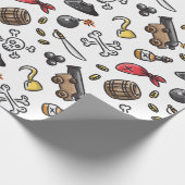 海賊テーマパターン ラッピングペーパー (角)