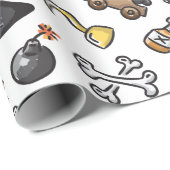 海賊テーマパターン ラッピングペーパー (ロールコーナー)