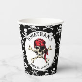 海賊テーマパーティーアダルトサルティスカル 紙コップ (正面)