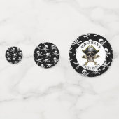 海賊テーマパーティーアダルトスカルクロスボーン コンフェッティ (裏面)