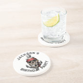 海賊テーマパーティーアダルトスカル航海のホワイト コースター (側面)