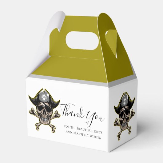 海賊テーマパーティー大人のクロスボーン好意ボックス フェイバーボックス (正面サイド)