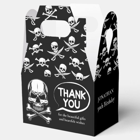 海賊テーマパーティー大人船のスカルブラック フェイバーボックス (オープン)
