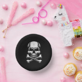 海賊テーマパーティー大人船スカルブラック ペーパーボウル (パーティー)