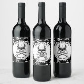 海賊テーマパーティー大人船スカル ワインラベル (ボトル)