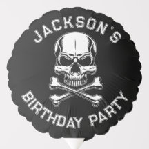 海賊テーマパーティー大人船スカル。黒