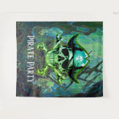 海賊テーマパーティー 大人 クロスボーン 背景 タペストリー (正面(横))