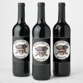 海賊テーマパーティー 大人 船 長 スカル 9 ワインラベル (ボトル)