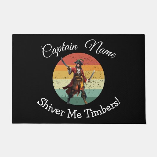海賊テーマ方式 ドアマット (正面)
