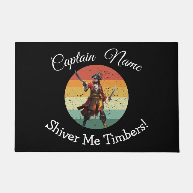 海賊テーマ方式 ドアマット (正面)