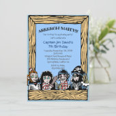 海賊テーマ誕生パーティーボーイズ 招待状 (スタンド正面)