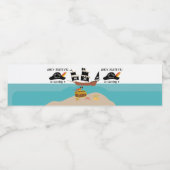 海賊テーマ誕生会 ペットボトルラベル (シングルラベル)