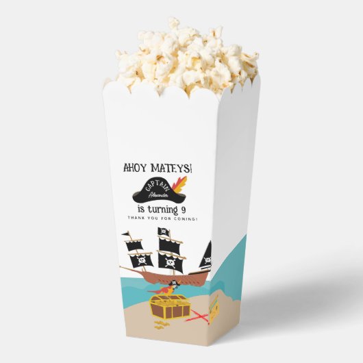 海賊テーマ誕生日パーティーありがとう フェイバーボックス (はじけた状態)