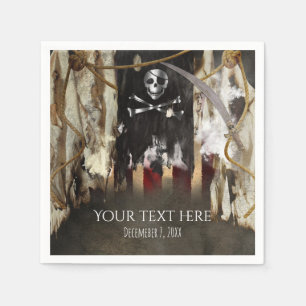 海賊テーマ誕生日又はバチュラーパーティ スタンダードカクテルナプキン