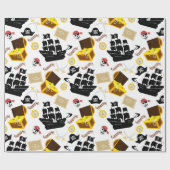 海賊テーマ ラッピングペーパー (フラット)