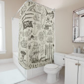 海賊テーマ:ヴィンテージ航海のパターン。 シャワーカーテン (インサイチュ)