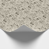 海賊テーマ:ヴィンテージ航海のパターン。 ラッピングペーパー (角)