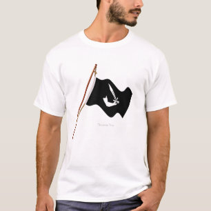 海賊トマスTewの海賊旗の旗の起重機 Tシャツ