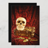 海賊トレジャーハローウィンパーティ 招待状 (正面/裏面)