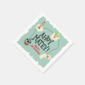 海賊トレジャーマップ誕生日 スタンダードカクテルナプキン (角)