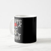 海賊ナニージョリーロジャー旗とドクロ コーヒーマグカップ (正面左)