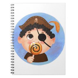 海賊ハロウィーンの衣装を着たかわいい男の子 ノートブック