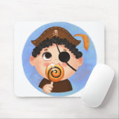海賊ハロウィーンの衣装を着たかわいい男の子 マウスパッド (マウス)