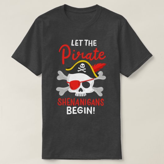 海賊ハロウィーン海賊をテーマにした Tシャツ (デザイン正面)
