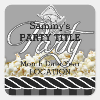 海賊パーソナライズされたパーティー スクエアシール