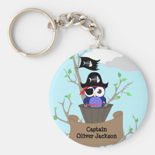 海賊パーソナライズされた子供部屋デザイン キーホルダー (正面)