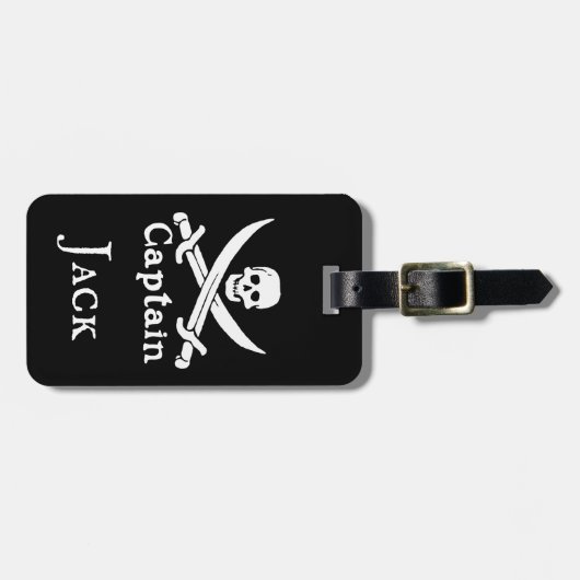 海賊パーソナライズされた船長ラゲッジタグ ラゲッジタグ (正面横)