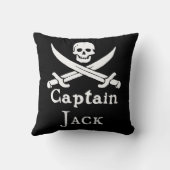海賊パーソナライズされた船長装飾用クッション クッション (裏面)