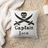 海賊パーソナライズされた船長装飾用クッション クッション (ブランケット)
