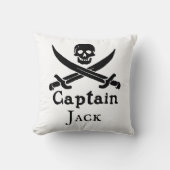 海賊パーソナライズされた船長装飾用クッション クッション (正面)