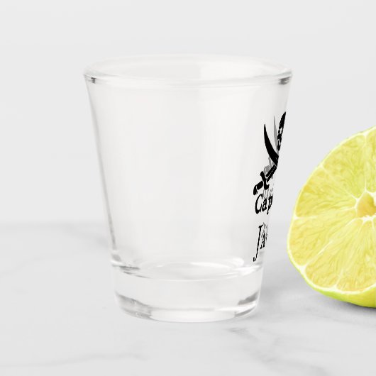 海賊パーソナライズされた船長 ショットグラス (左)