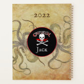 海賊パーソナライズされた船長 プランナー手帳 (裏面)