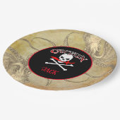 海賊パーソナライズされた船長 ペーパープレート (アングル)